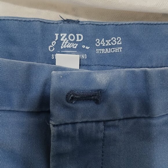 IZOD Men's Blue Pants - Versatile and Comfortable Size 34x32 Trousers for All Oc - Picture 3 of 7